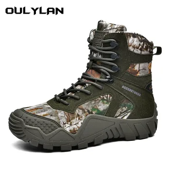 Нова градинска мъжки обувки тактически военни обувки Пустинни ботуши походный камуфлаж Пустинни мъжки спортни бойни ботуши Работни мъжки